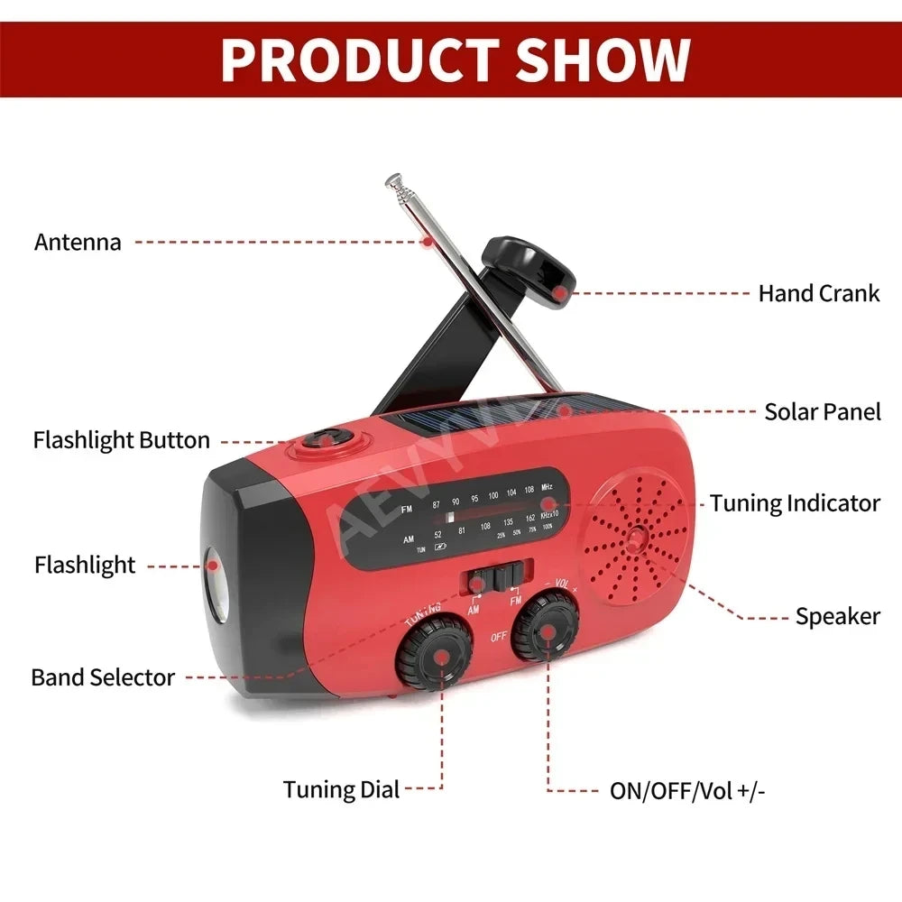 Multifunctional Hand Crank Radio