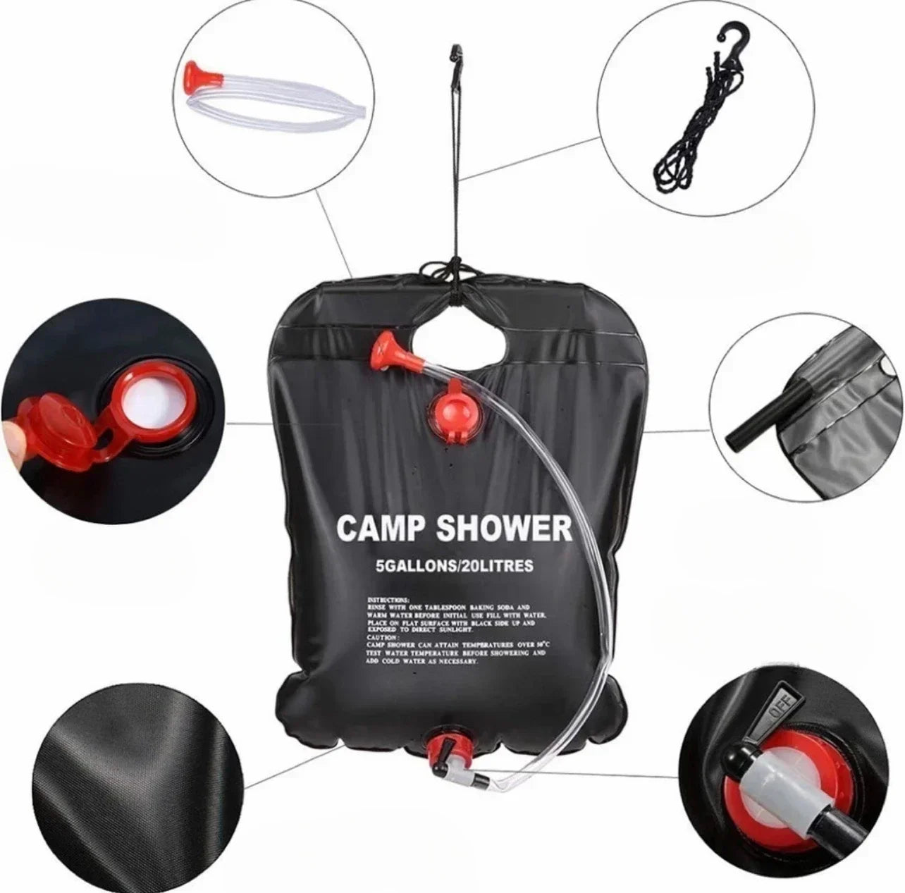 20L Foldable Outdoor Shower Bag