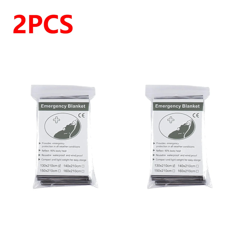 2-8pcs Emergency Mylar Thermal Blanket