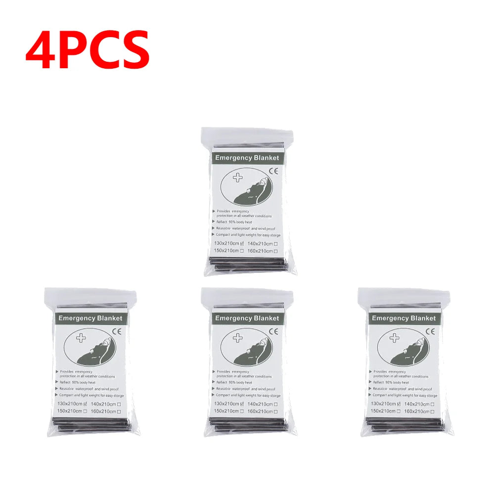 2-8pcs Emergency Mylar Thermal Blanket